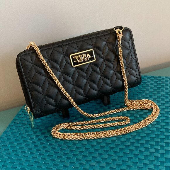 Vera New York NWOT Crossbody Clutch Wallet with Unbranded Gold Chain - Picture 4 of 16